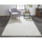Feizy Home Collection 5' x 8' Ivory and Blue Minimalist Floral Hand Tufted Rectangular Wool Area Throw Rug